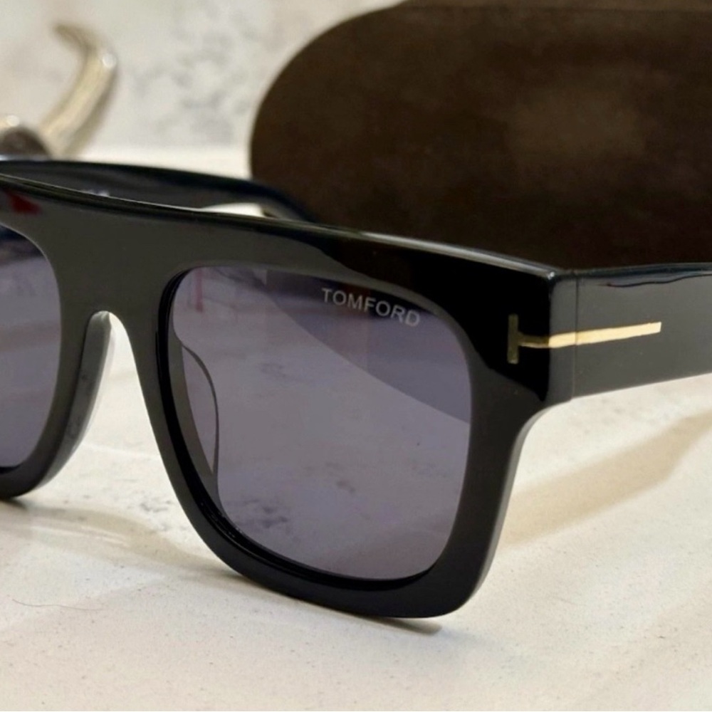Tom Ford Fausto Black Rectangular Sunglasses - image 8